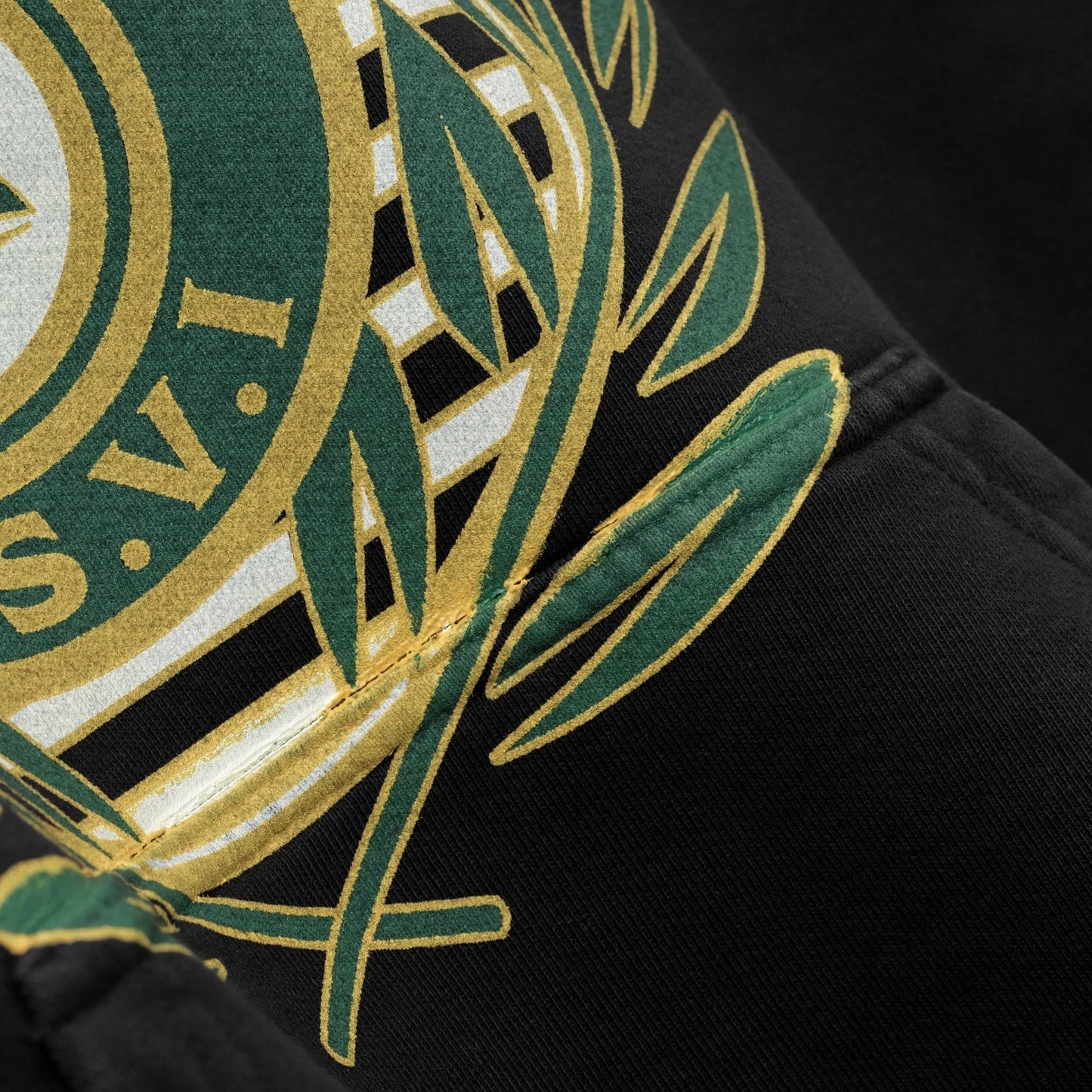 Rhude Vintage Black St Tropez Yacht Crest Hoodie