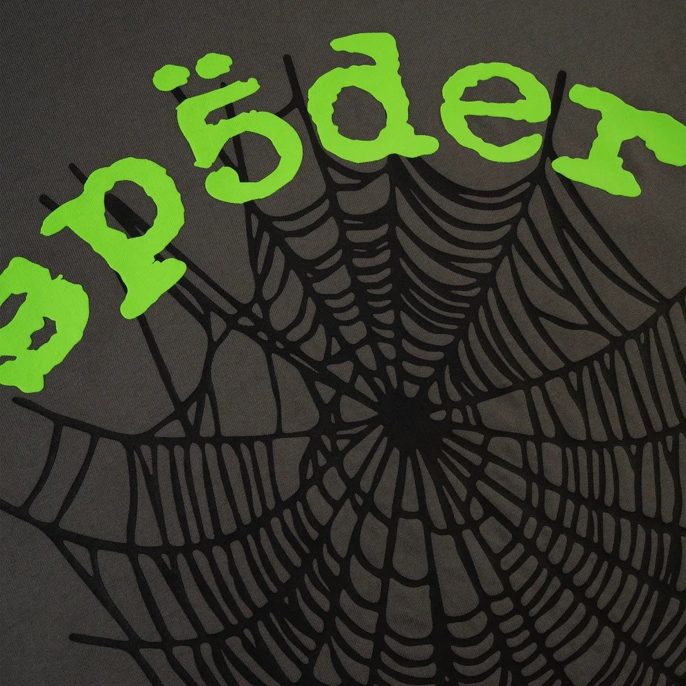 Sp5der Slate Grey OG Web V2 T-Shirt logo
