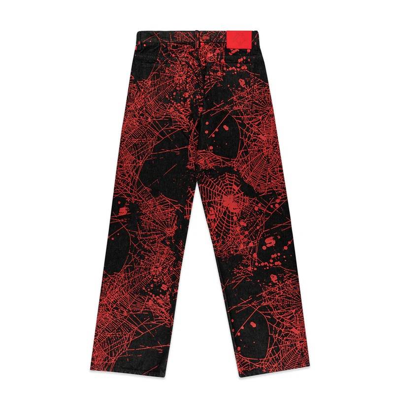 Sp5der Black Red V2 Web Denim