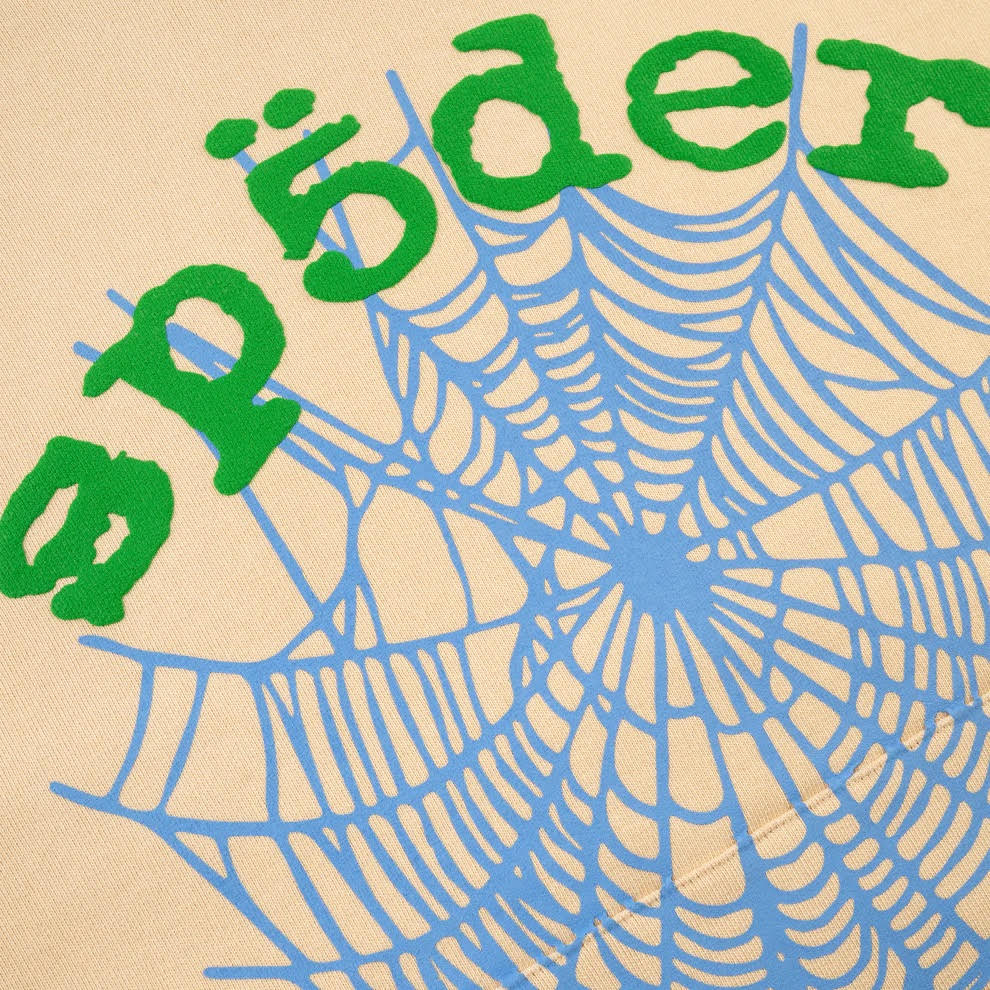 Sp5der Cream OG Web V2 Hoodie