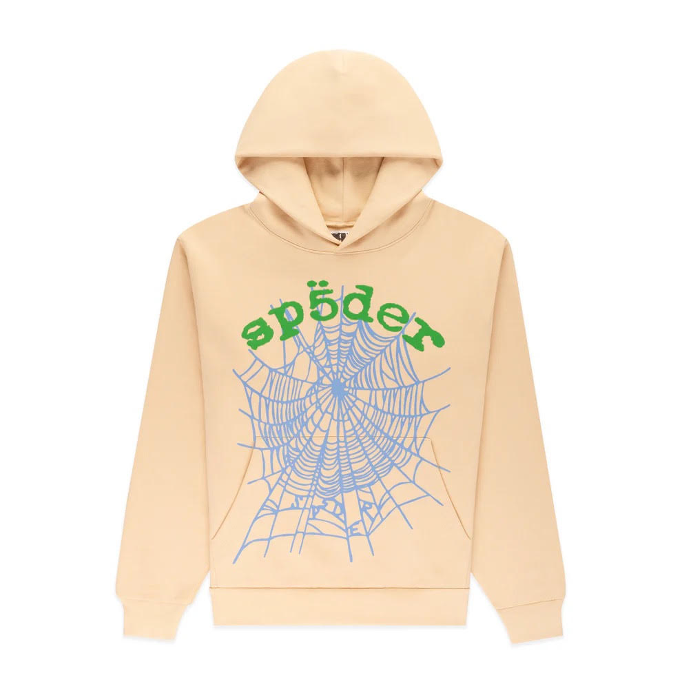 Sp5der Cream OG Web V2 Hoodie