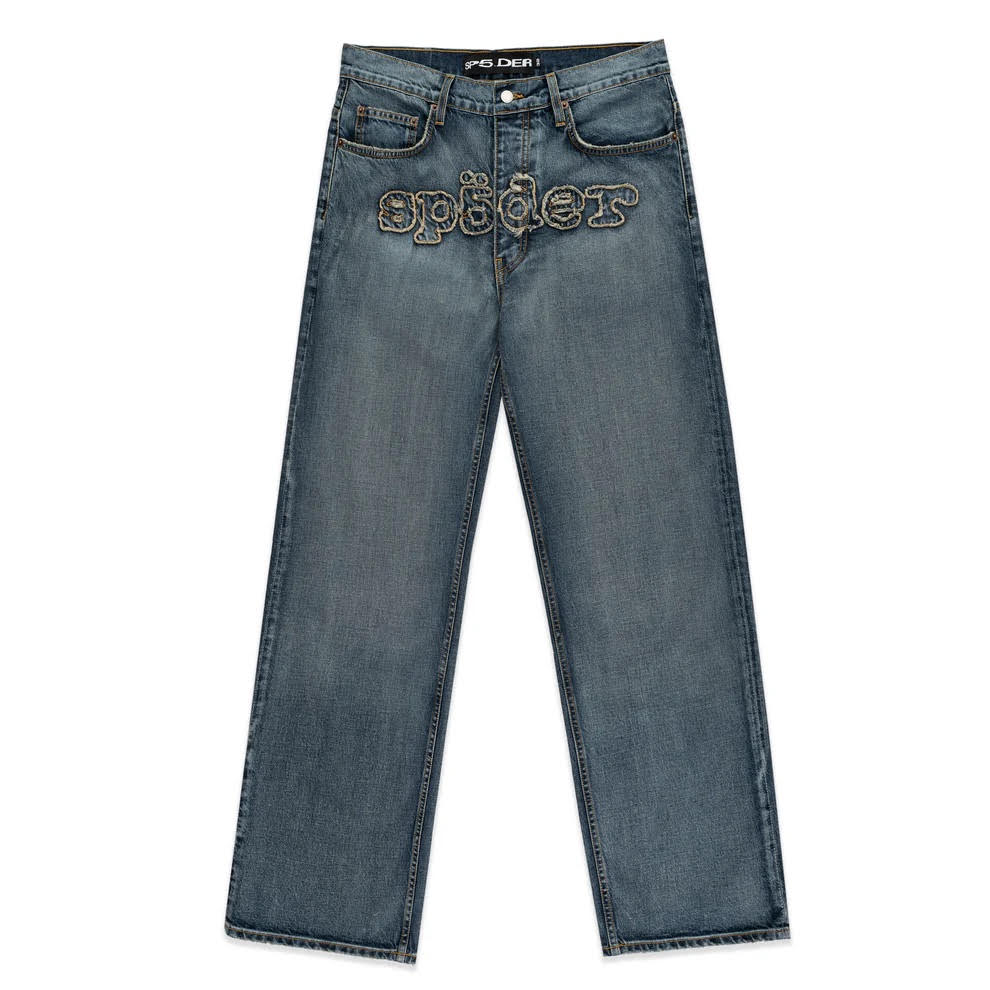 Sp5der Light Blue Wash Denim Work Pant