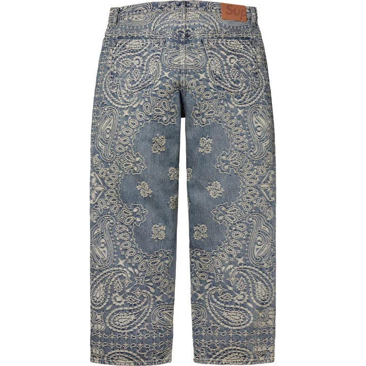 Supreme Blue Bandana Jacquard Baggy Jean