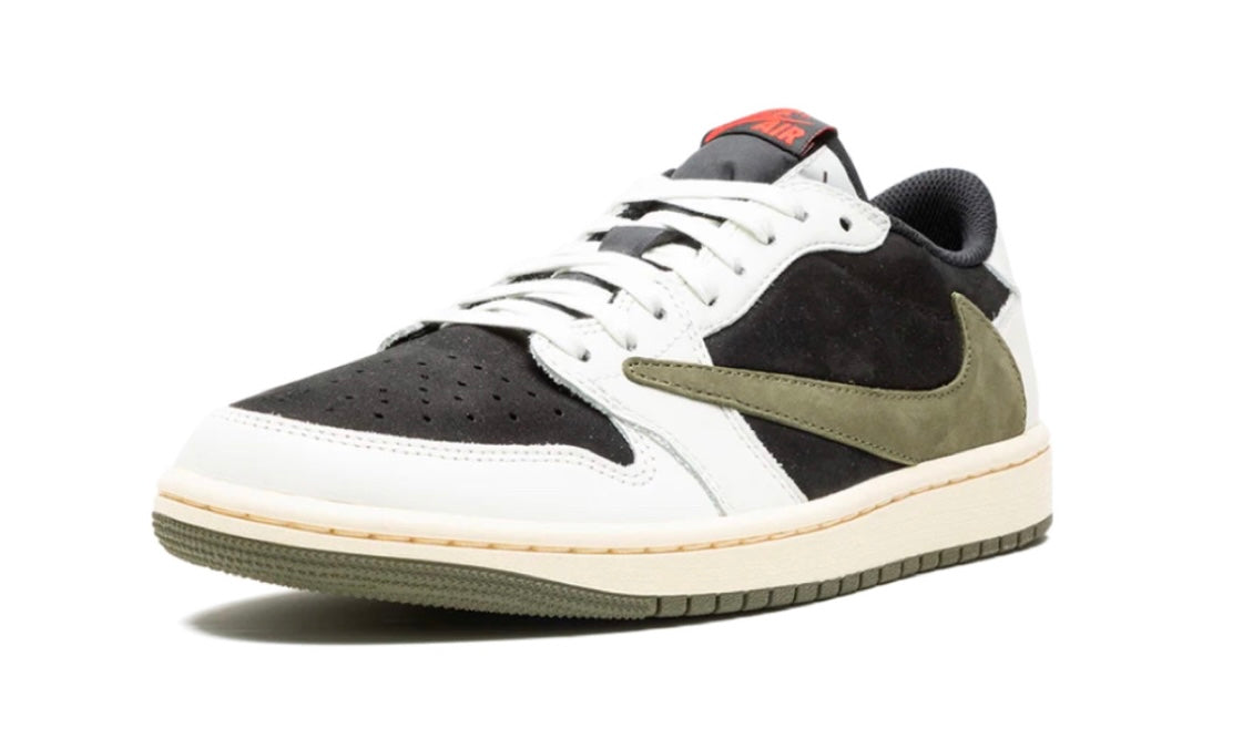Travis Scott Jordan 1 Low OG Olive Front Left