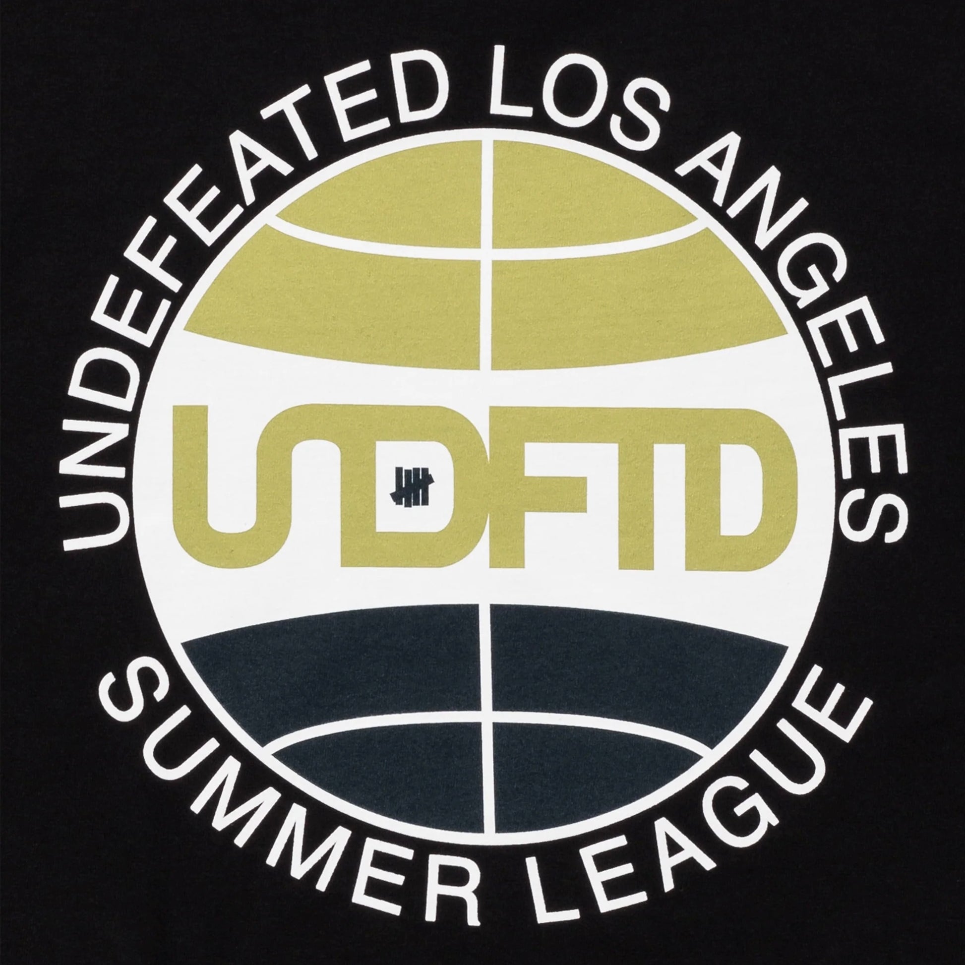 Undefeated Black LA Summer League T-Shirt Close