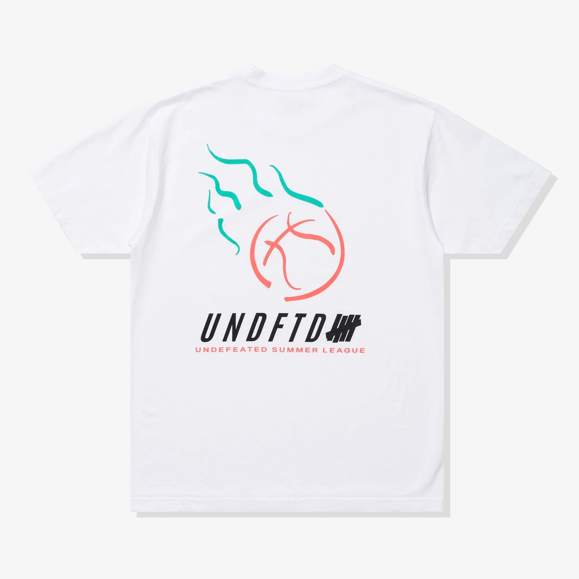 Undefeated White Flame Summer League T-Shirt Back