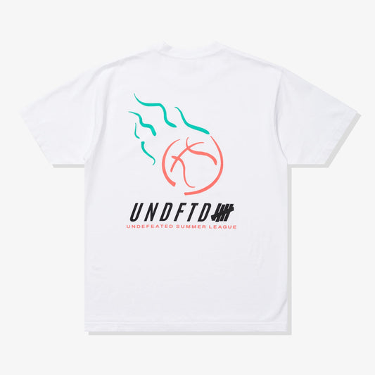 Undefeated White Flame Summer League T-Shirt Back