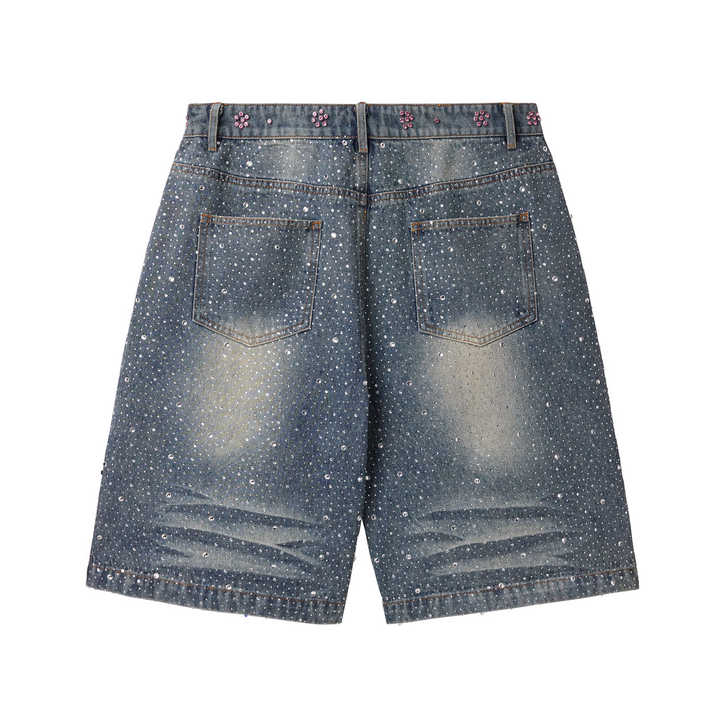 Vale Blue Iced Out Jorts back
