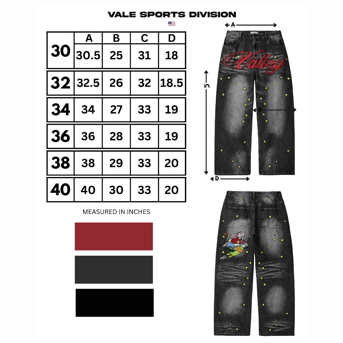 Vale Black Cosmo Denim