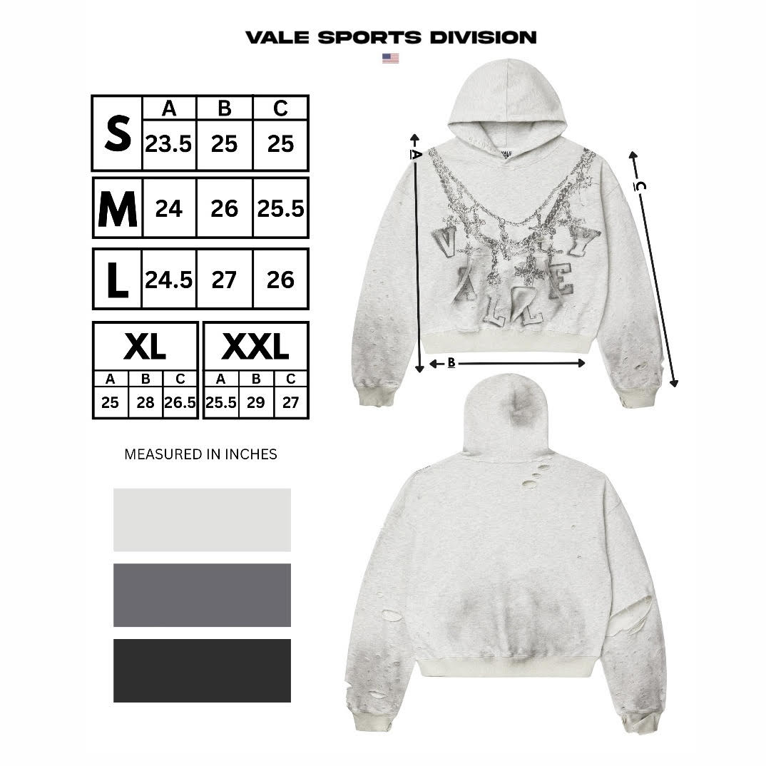 Vale Light Heather Big Chain Hoodie