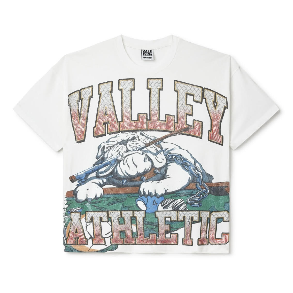 Vale White Polo Bling T-Shirt