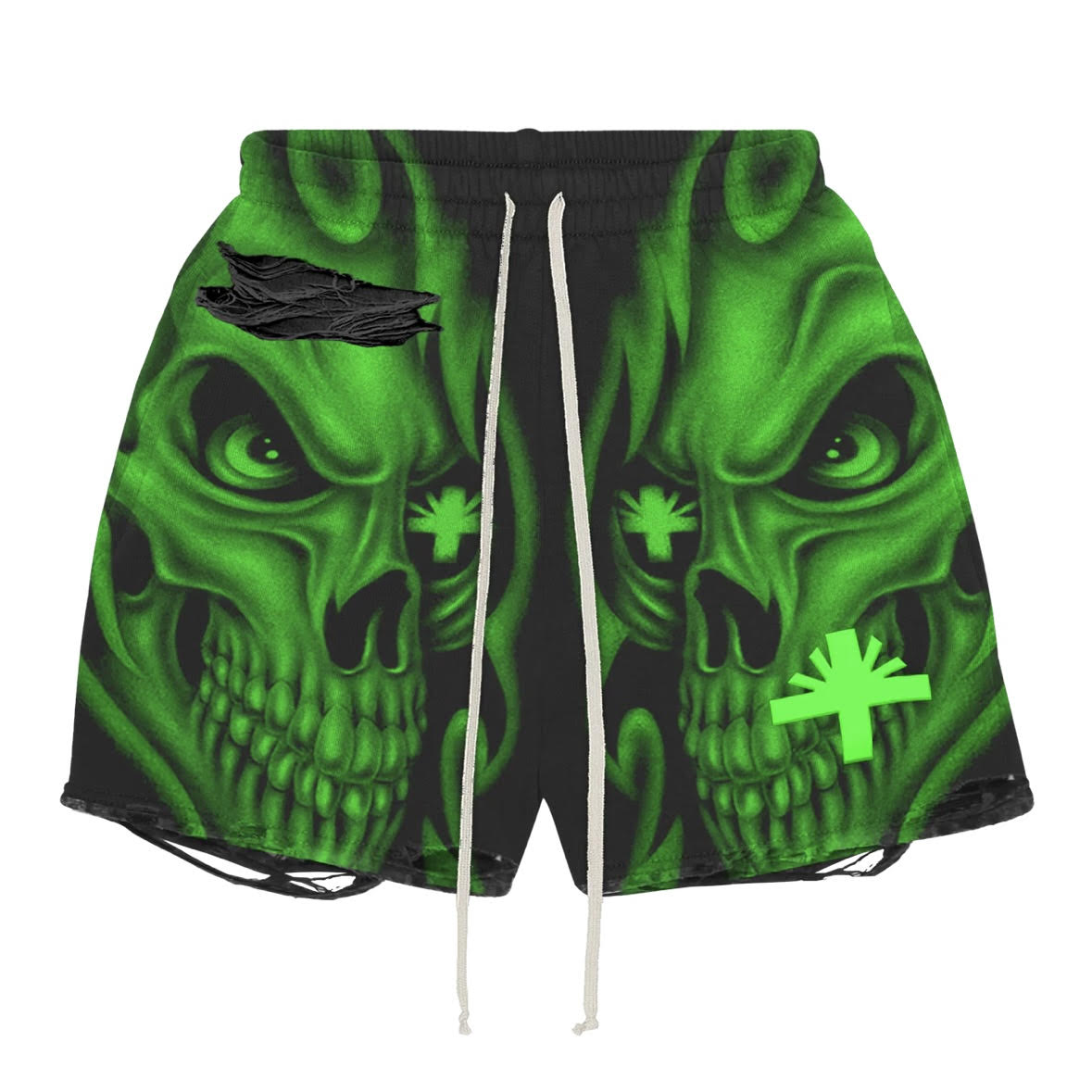 Vertabrae Black Green C-4 Shorts