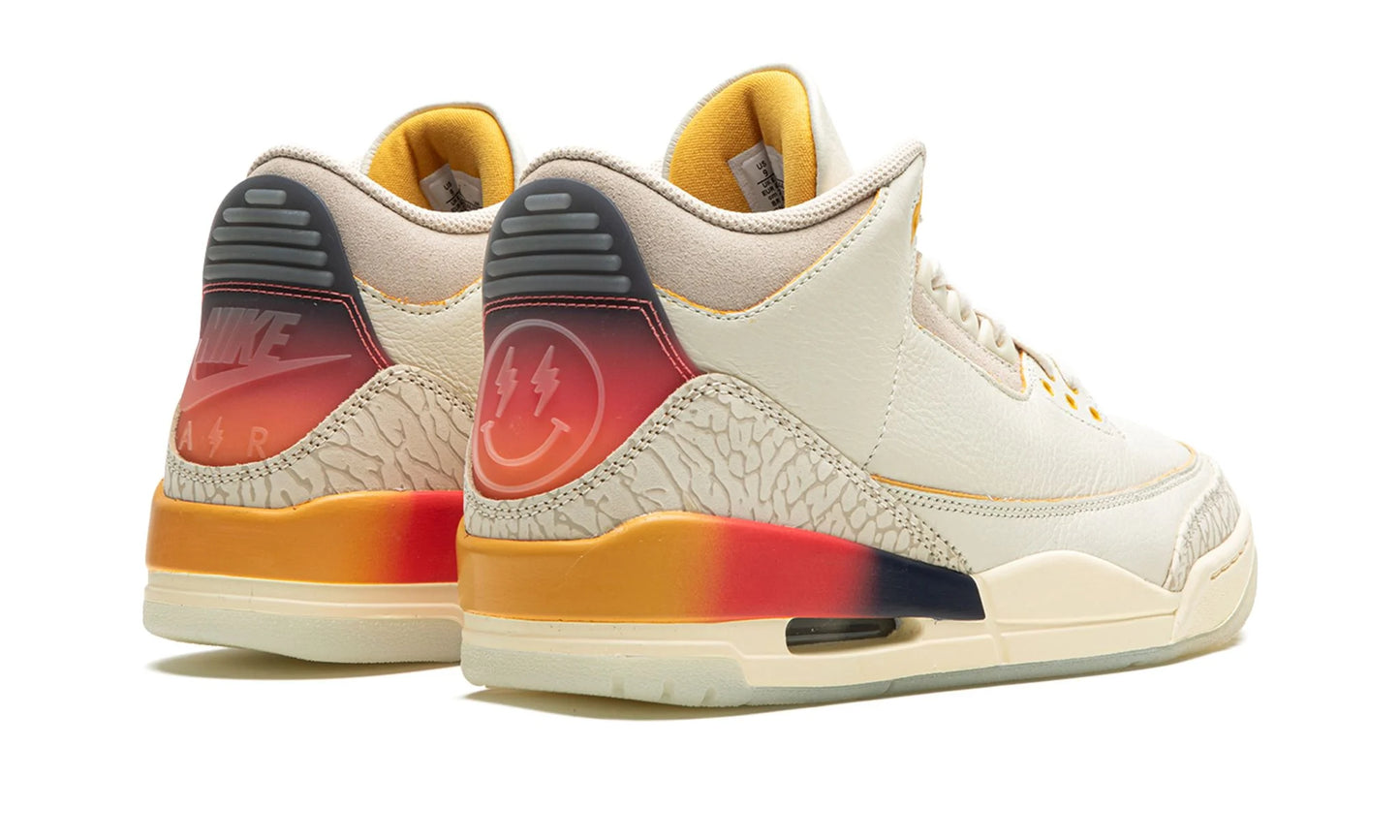 Jordan 3 J Balvin Medellin Sunset Back View