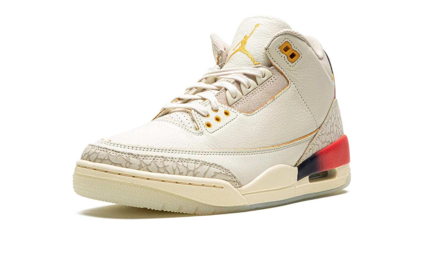 Jordan 3 J Balvin Medellin Sunset Single Shoe Front View