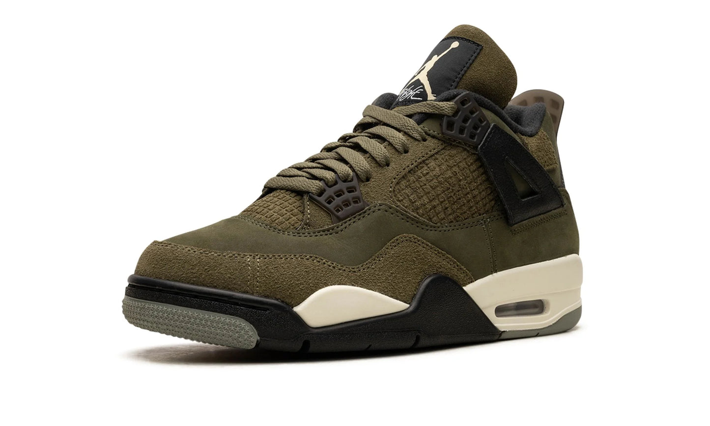 Jordan 4 Craft Medium Olive Single Shoe Front View