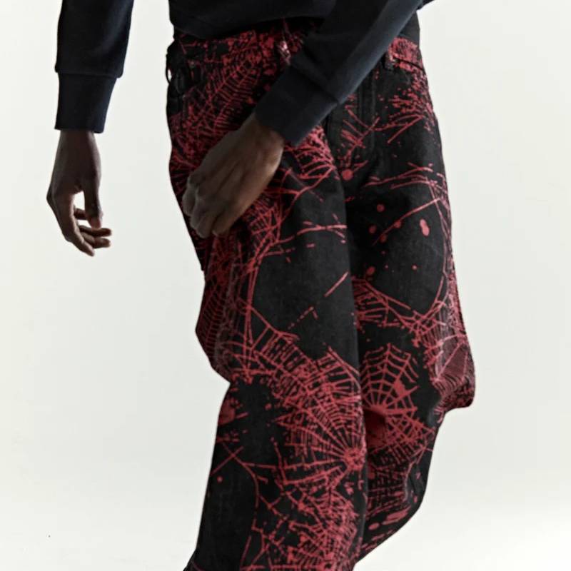 Sp5der Black Red V2 Web Denim