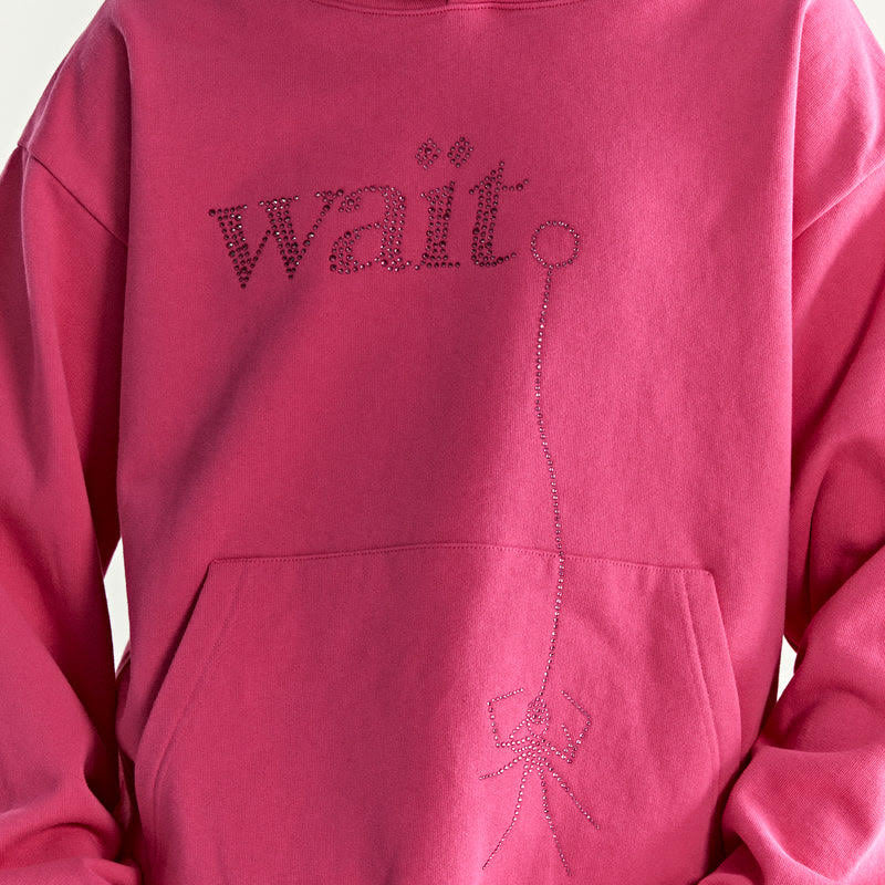 Sp5der Pink Wait Stone Hoodie