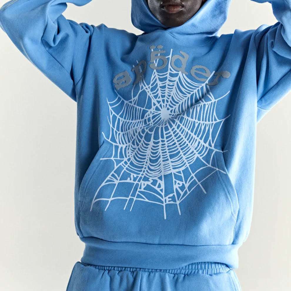 Sp5der Dusty Blue OG Web V2 Hoodie