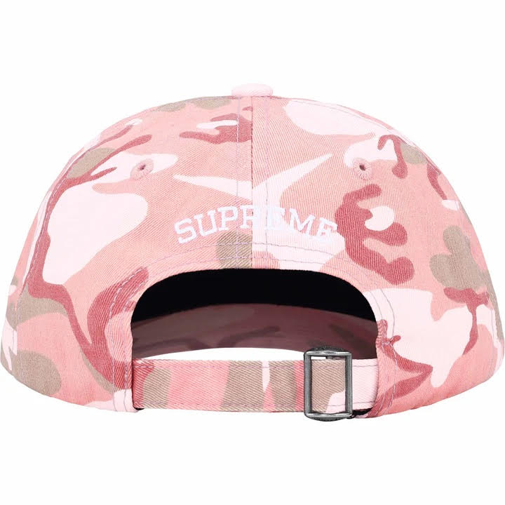 Supreme Pink Camo Pigment Coated S Logo 6-Panel