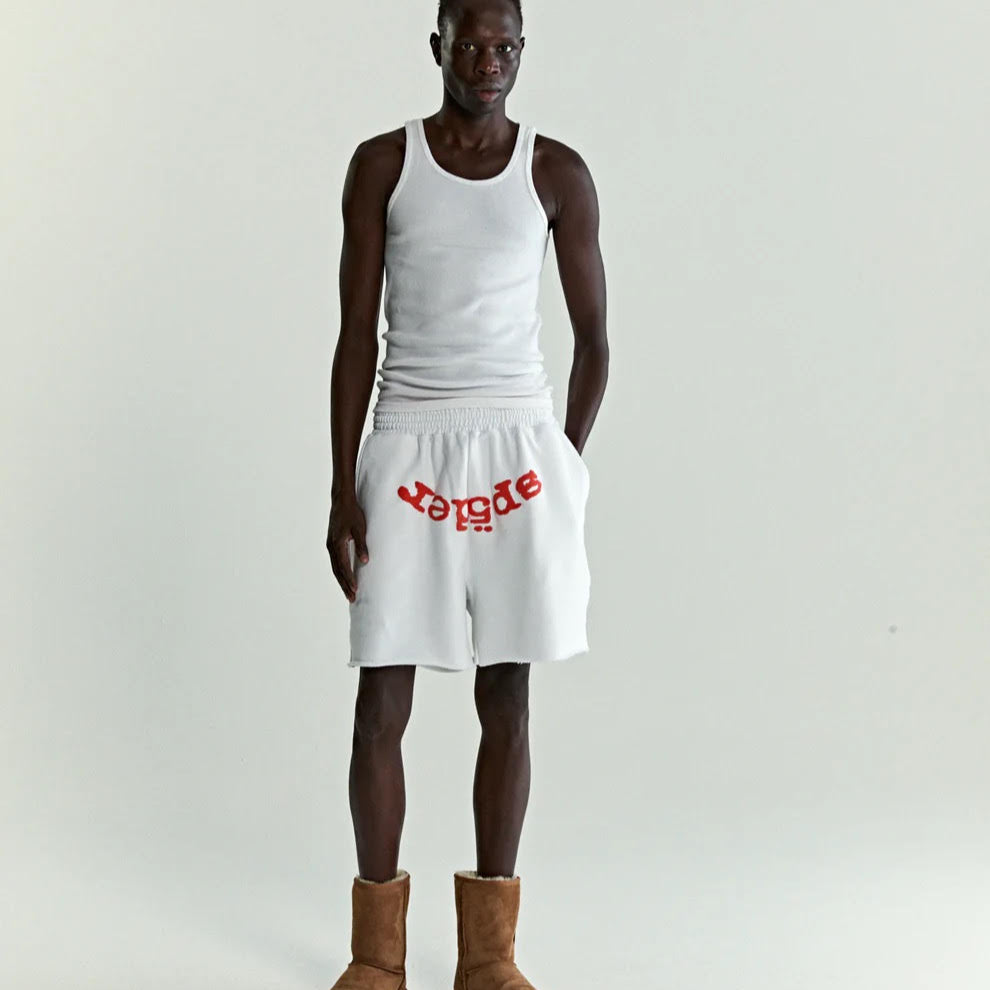 Sp5der White Orange OG Web V2 Shorts
