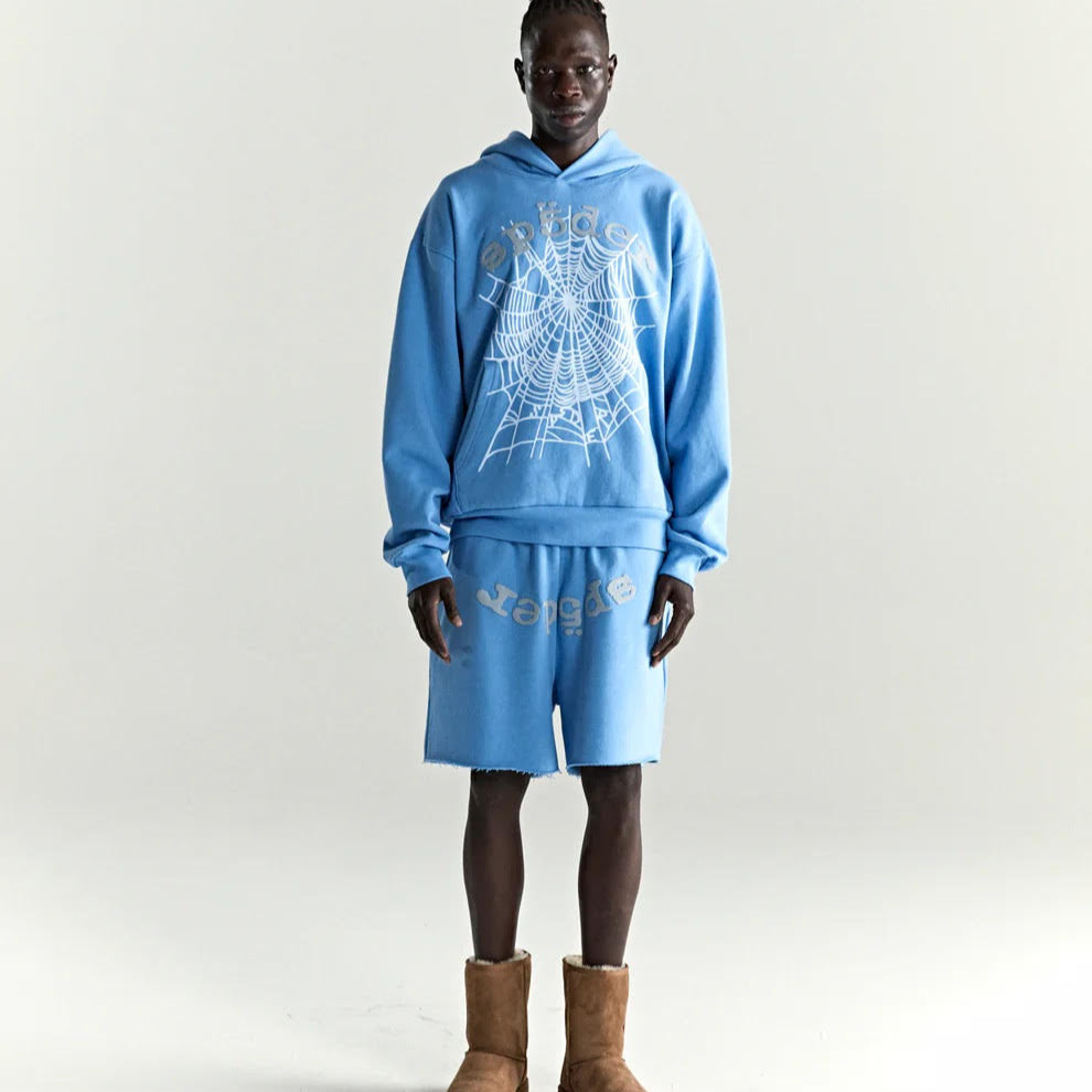 Sp5der Dusty Blue OG Web V2 Hoodie