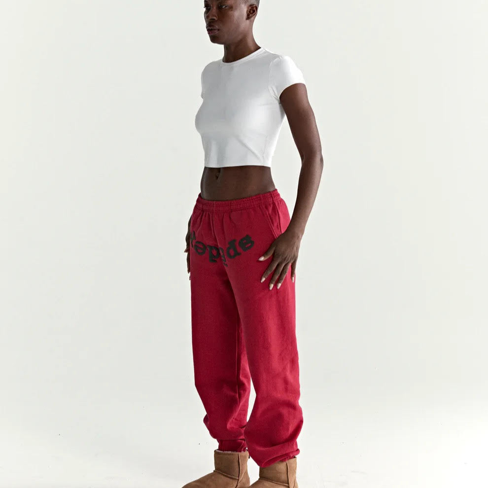 Sp5der Red Black OG Web V2 Sweatpants
