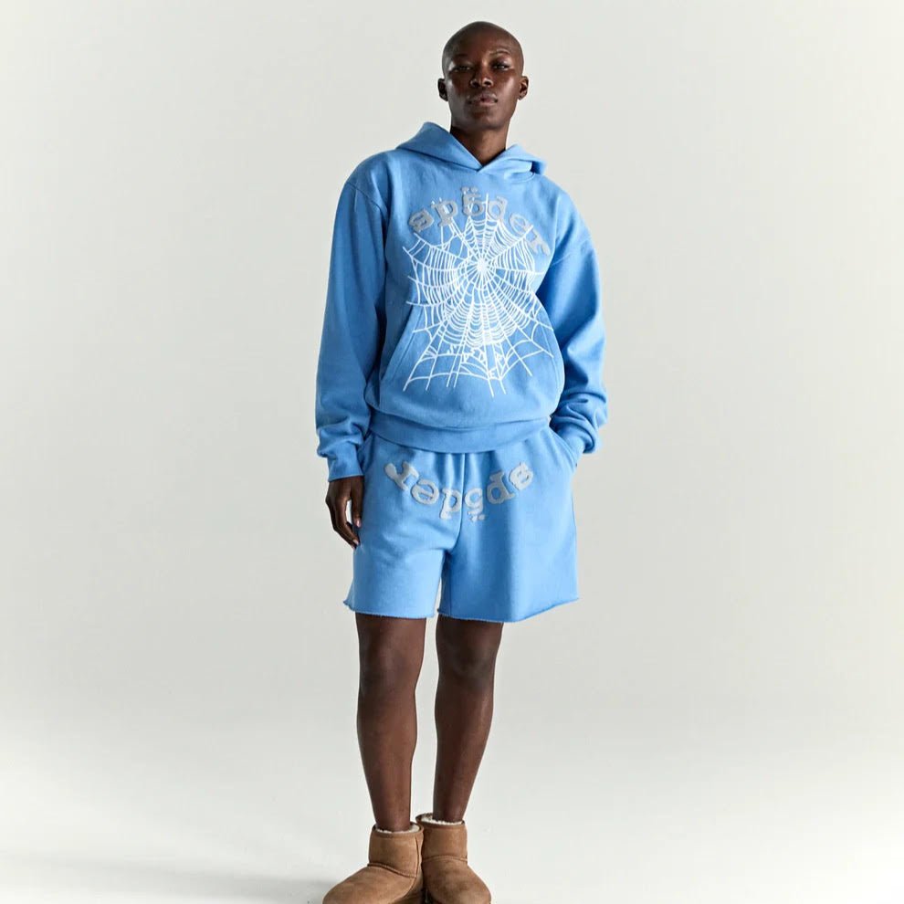 Sp5der Dusty Blue OG Web V2 Hoodie