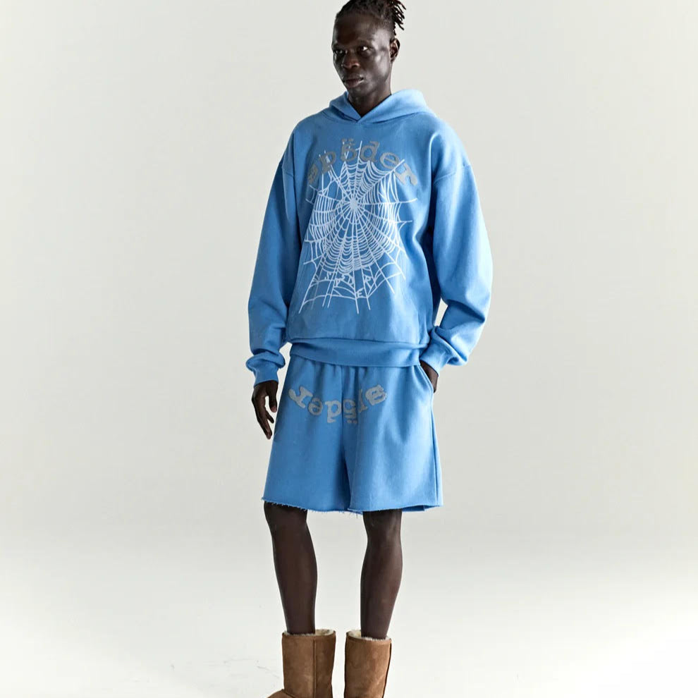 Sp5der Dusty Blue OG Web V2 Hoodie