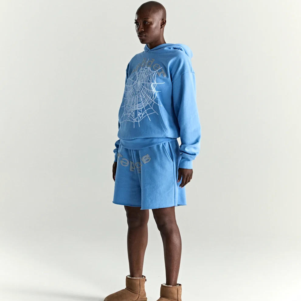 Sp5der Dusty Blue OG Web V2 Hoodie