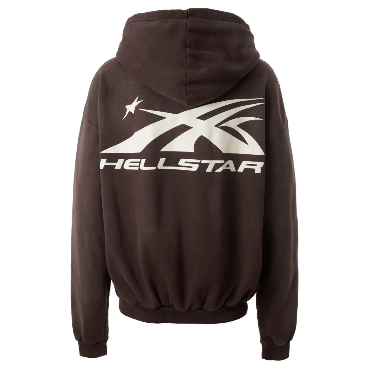 Hellstar Brown HS Logo Zip Hoodie