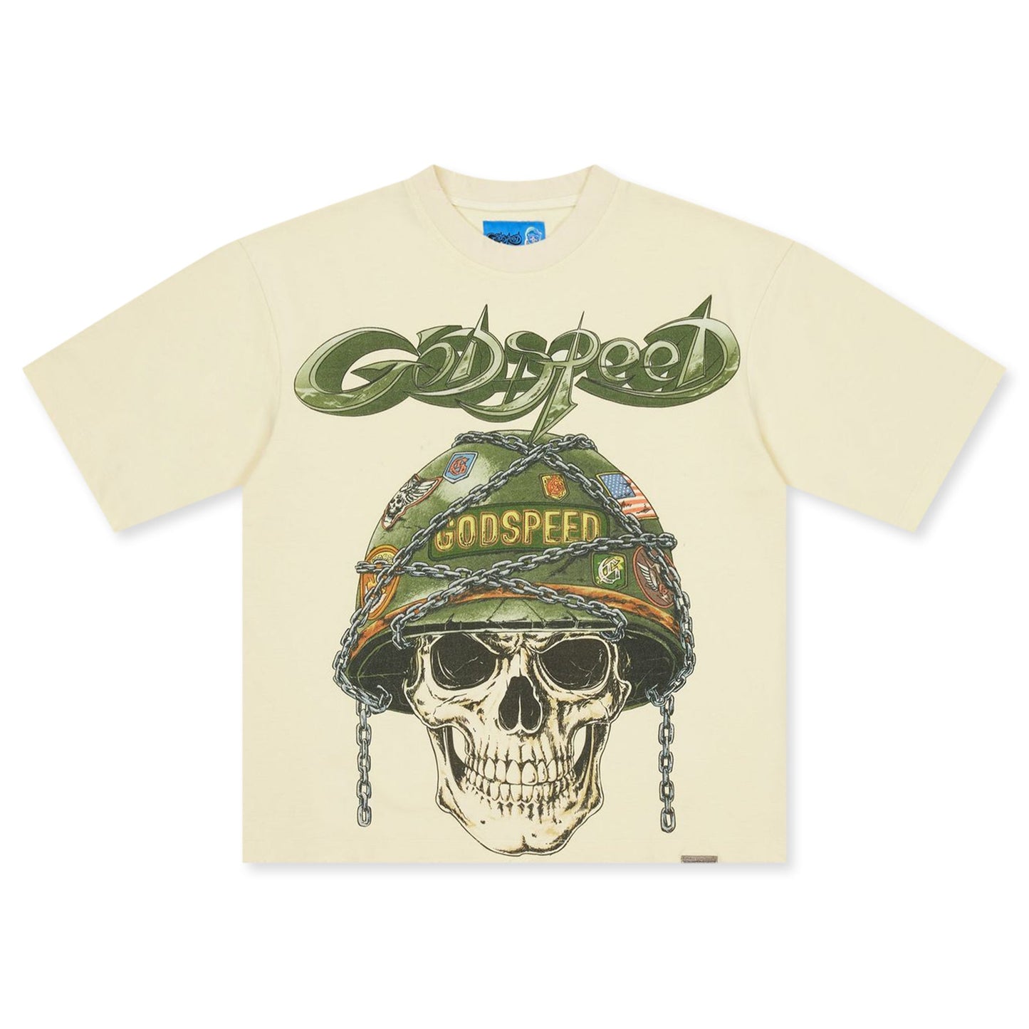 Godspeed Badges of Honor II Boxy Tee - Bone
