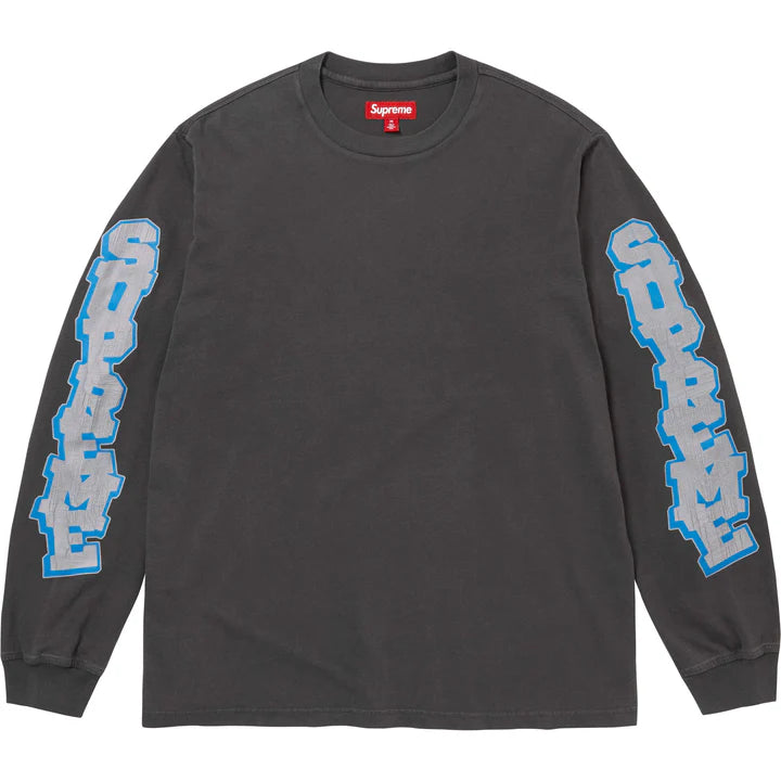 Supreme Washed Black Cracked Long Sleeve