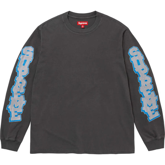 Supreme Washed Black Cracked Long Sleeve