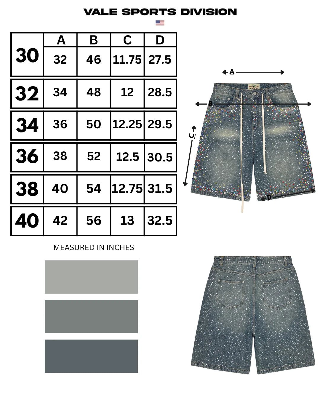 Vale Blue Rainstorm V2 Jorts