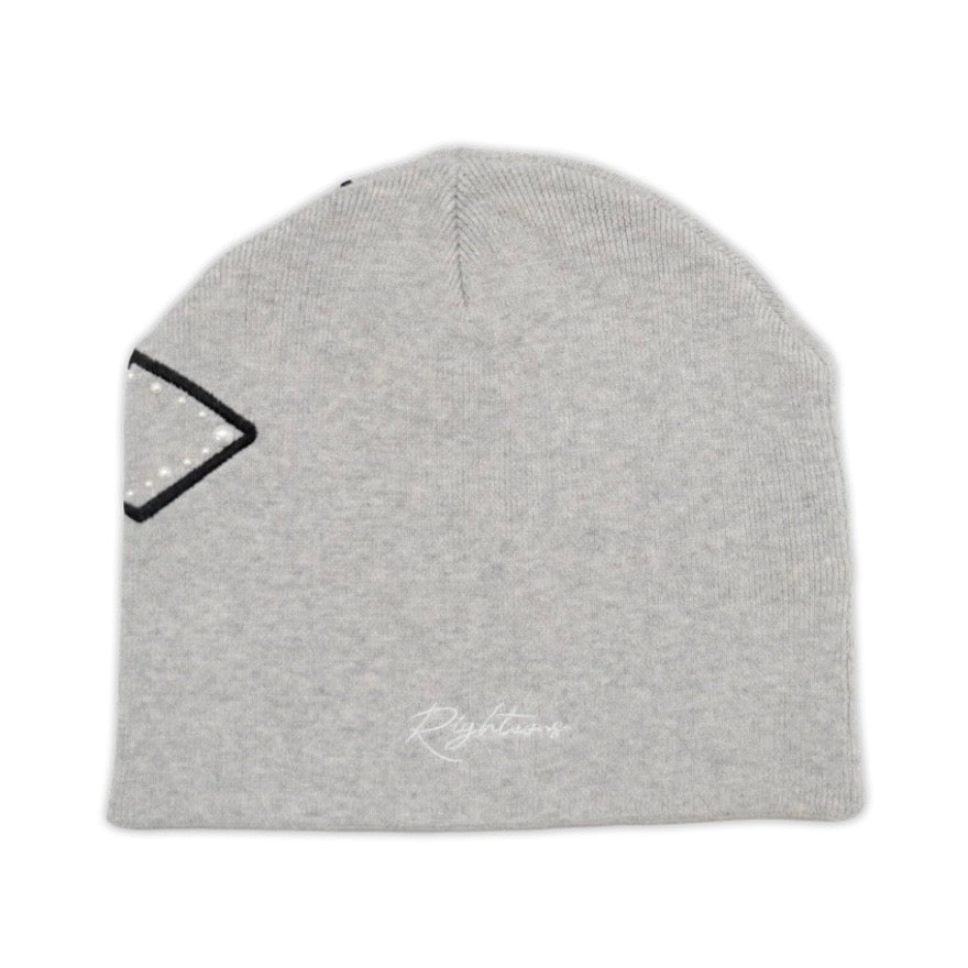 We Are Righteous Grey Pearl Logo Beanie