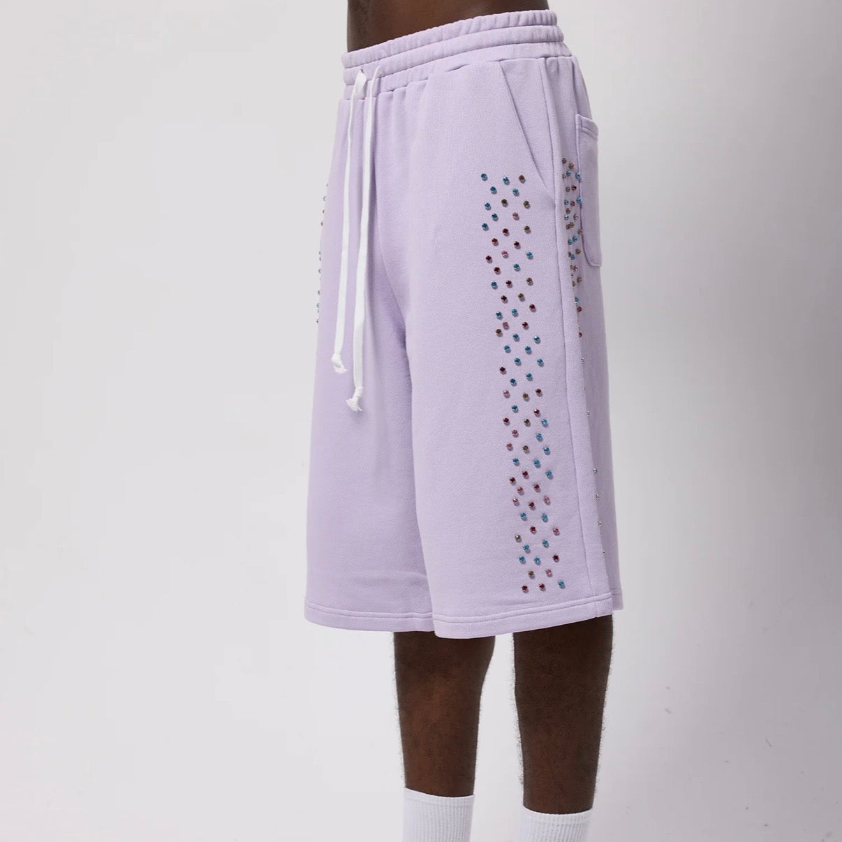 AZVA Lavender Crystal Cactus Shorts