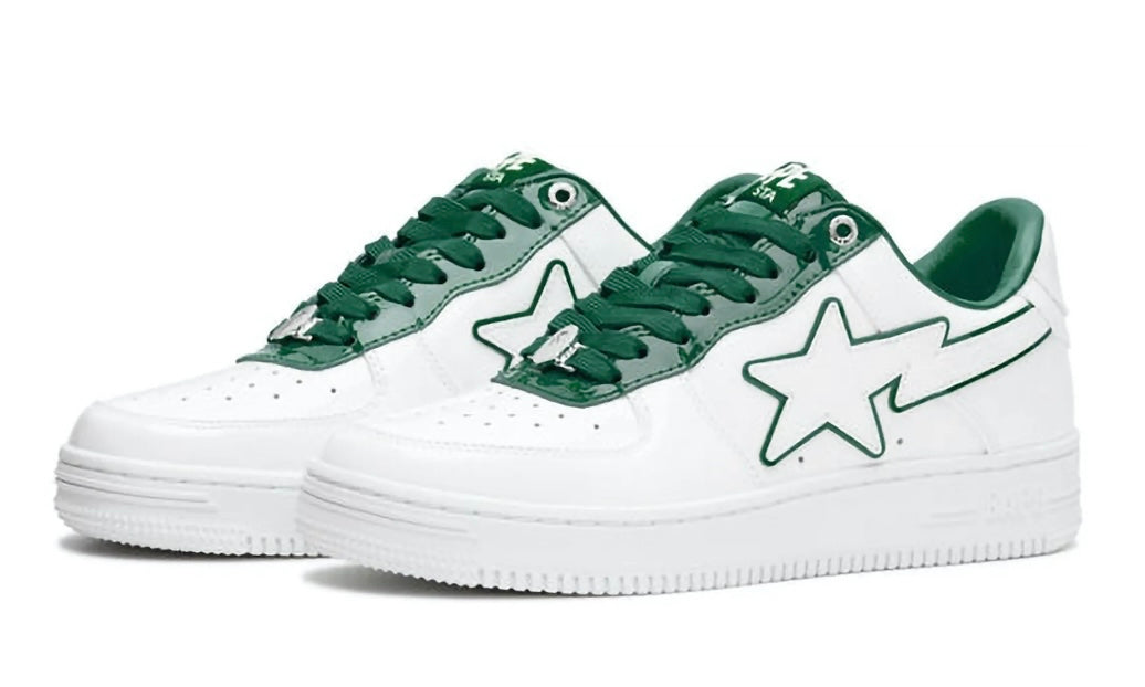 Bape Sta #8 Patent Leather White Green – Soles District