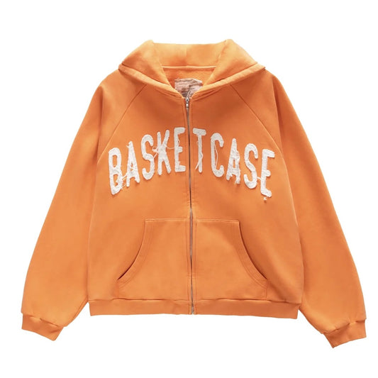 Basketcase Gallery Orange Dweller Zip Hoodie