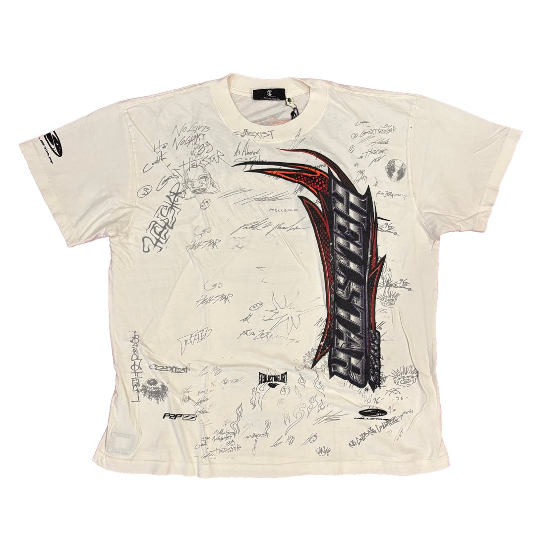 Hellstar White Nascar T-Shirt ComplexCon Exclusive