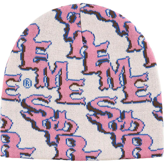 Supreme Light Tan Slanted Gothic Outline Beanie
