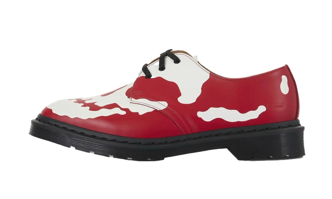 Supreme Dr. Martens 1461 3-Eye Red White Skull Shoe