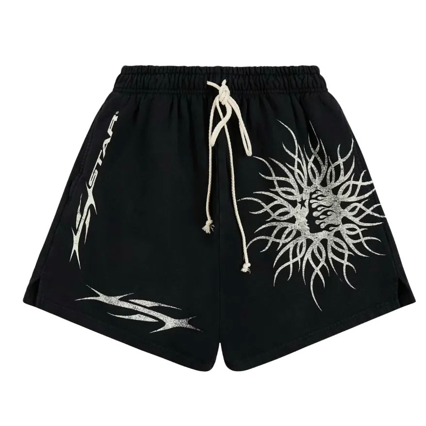 Hellstar Black Flame Yang Shorts