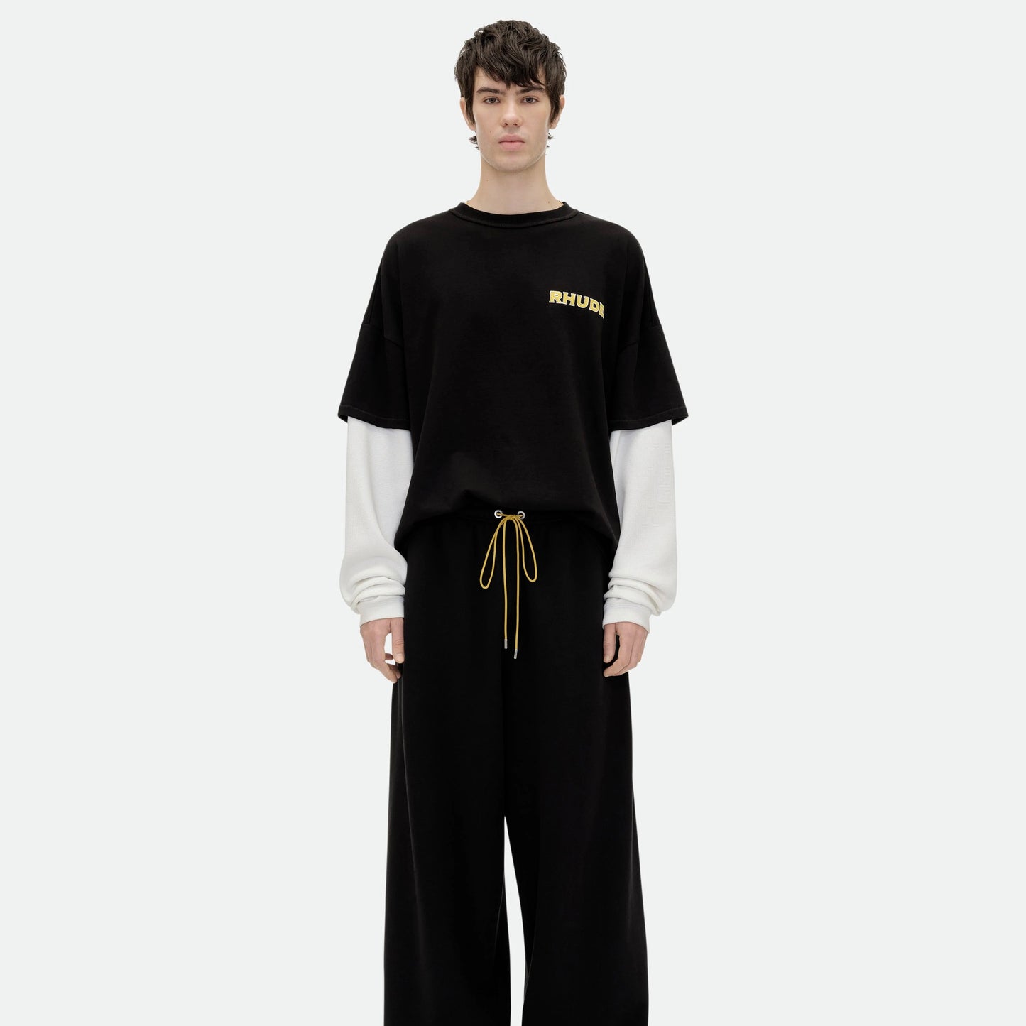 Rhude Vintage Black Steel Double-Layered Long Sleeve