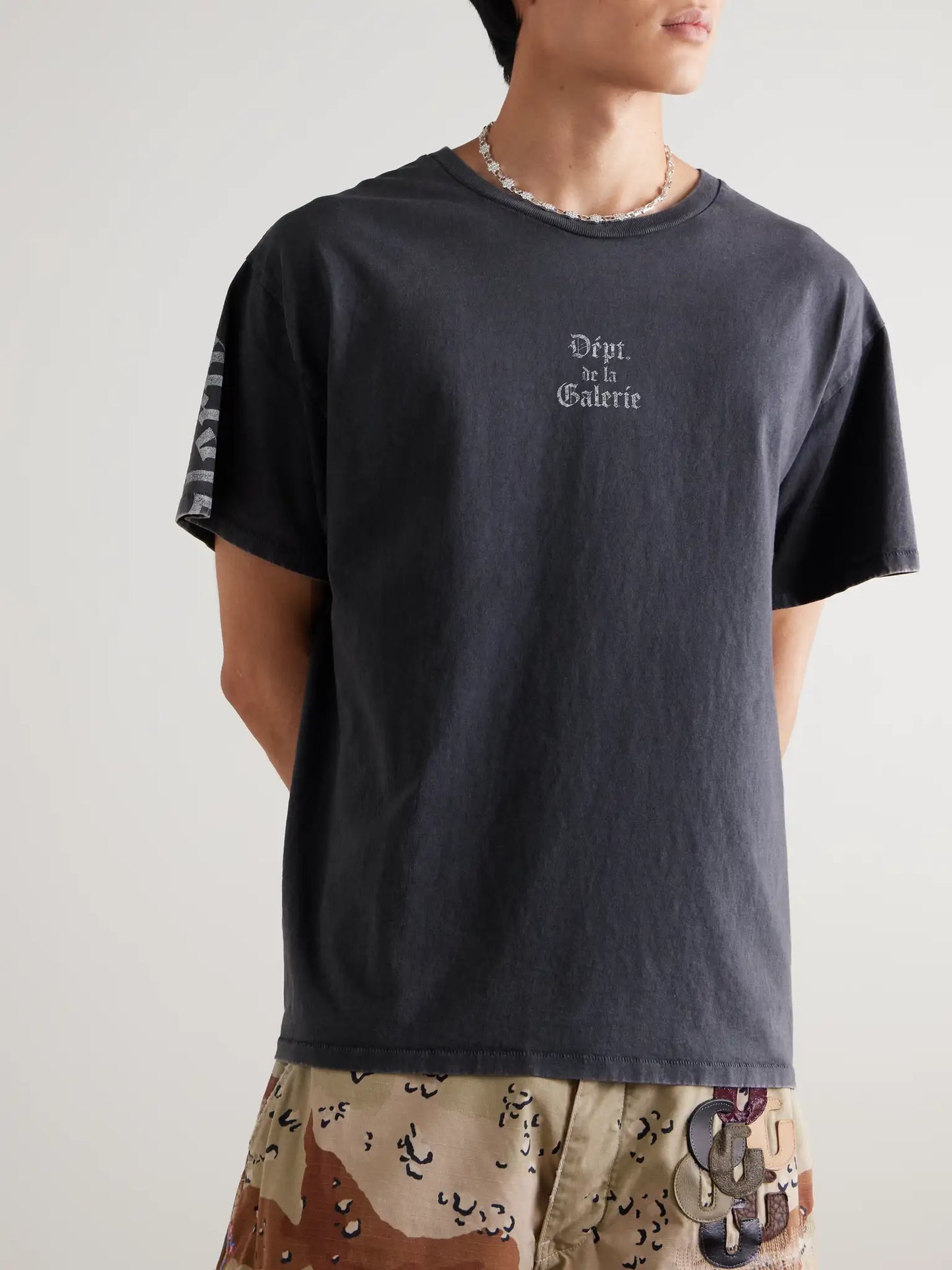 Gallery Dept Black Gothic Logo T-Shirt