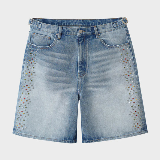 HMDD Blue H-Star Crystal Jorts