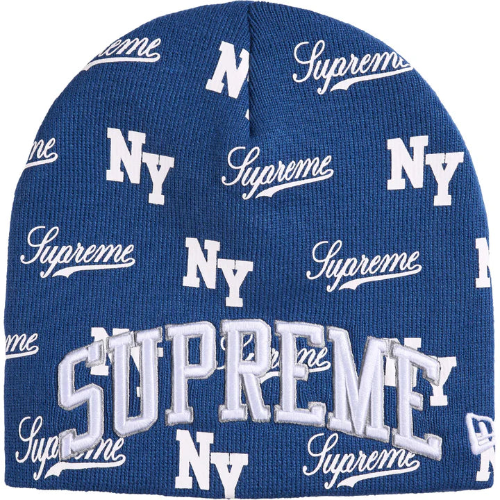 Supreme New Era Royal Monogram Beanie