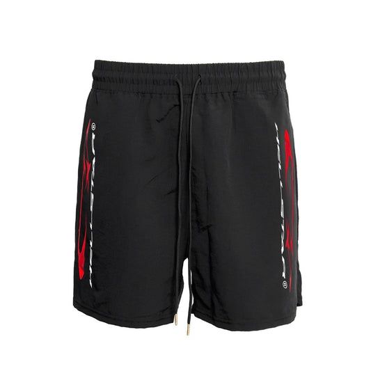 Hellstar Sports Black Red Nylon Shorts