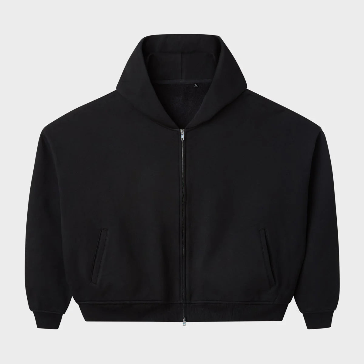 HMDD Black Blank Zip Hoodie