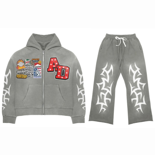 Awoken Dreams Grey Patchwork Set