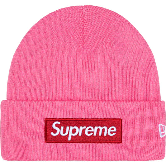 Supreme New Era Pink Box Logo Beanie
